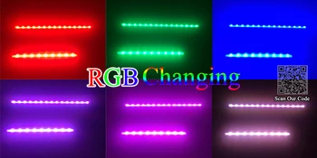 

RGB LED Aquarium Lamp waterproof, Fish Tank Submersible Light Air Bubble Lamp, Remote Control RGB Strip Bar Light for fish tank