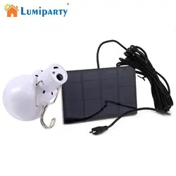 Lumiparty 15 Вт портативная Светодиодная лампа на солнечной батарее, лампа на солнечной энергии, светодиодный светильник, солнечная панель