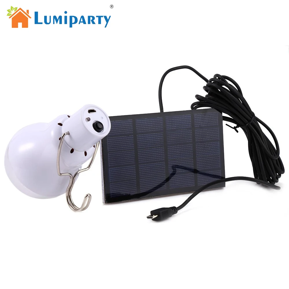 Lumiparty 15w Solar Powered Portable Led Bulb Lamp Solar Energy lamp led lighting solar panel light Energy Solar Camping Light