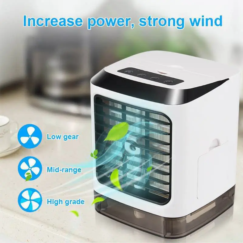 

Mini Electric Air Cooler for Room Portable Air Conditioner Fan Dormitory Office USB Small Cooling Fan