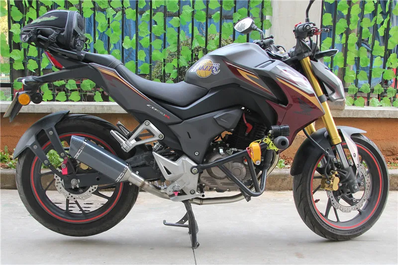 ZS-Racing-Universal-Motorcycle-Scooter-Modified-Akrapovic-Double-Holes-Muffler-Exhaust-Pipe-CBR-125-CB400-CB600