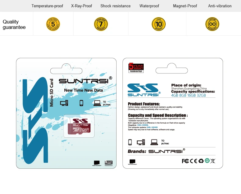 Suntrsi карта памяти 128 ГБ 256 ГБ Micro SD TF карты 64 ГБ флеш-карта высокоскоростная карта класс 10 32 Гб 16 Гб Micro SD для телефона Бесплатная доставка