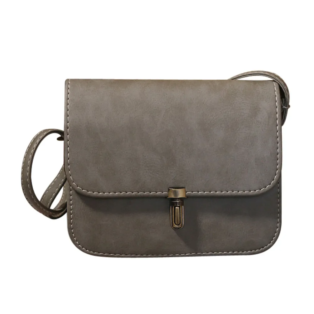 Модная сумка через плечо женская кожаная сумка через плечо - Цвет: Gray