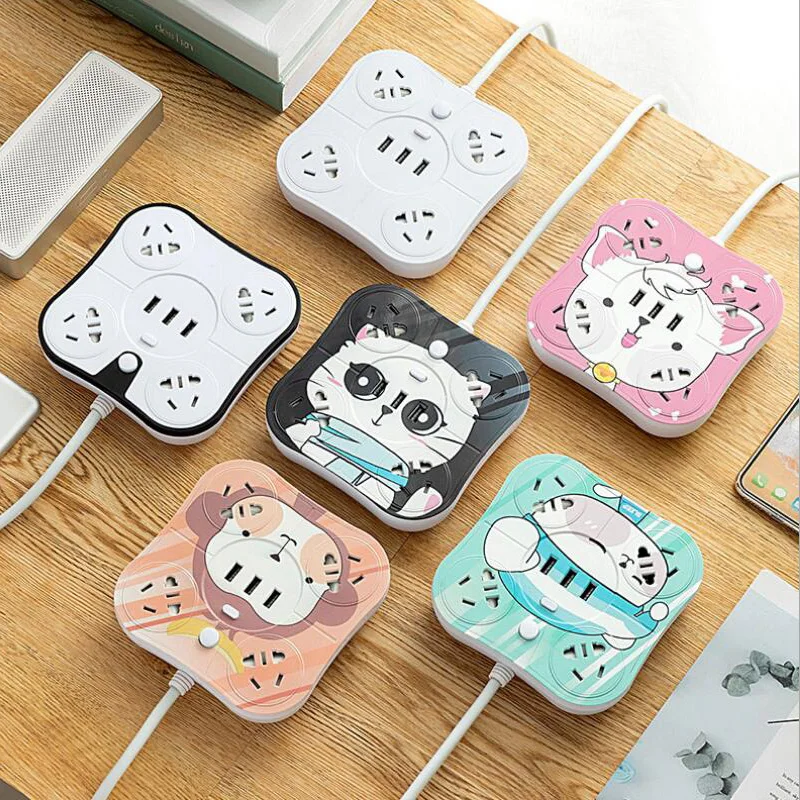

RorainT Household Multifunction 4-outlet Power Strip With 3 usb Port Line Length 1.8M Socket 2500W 10A