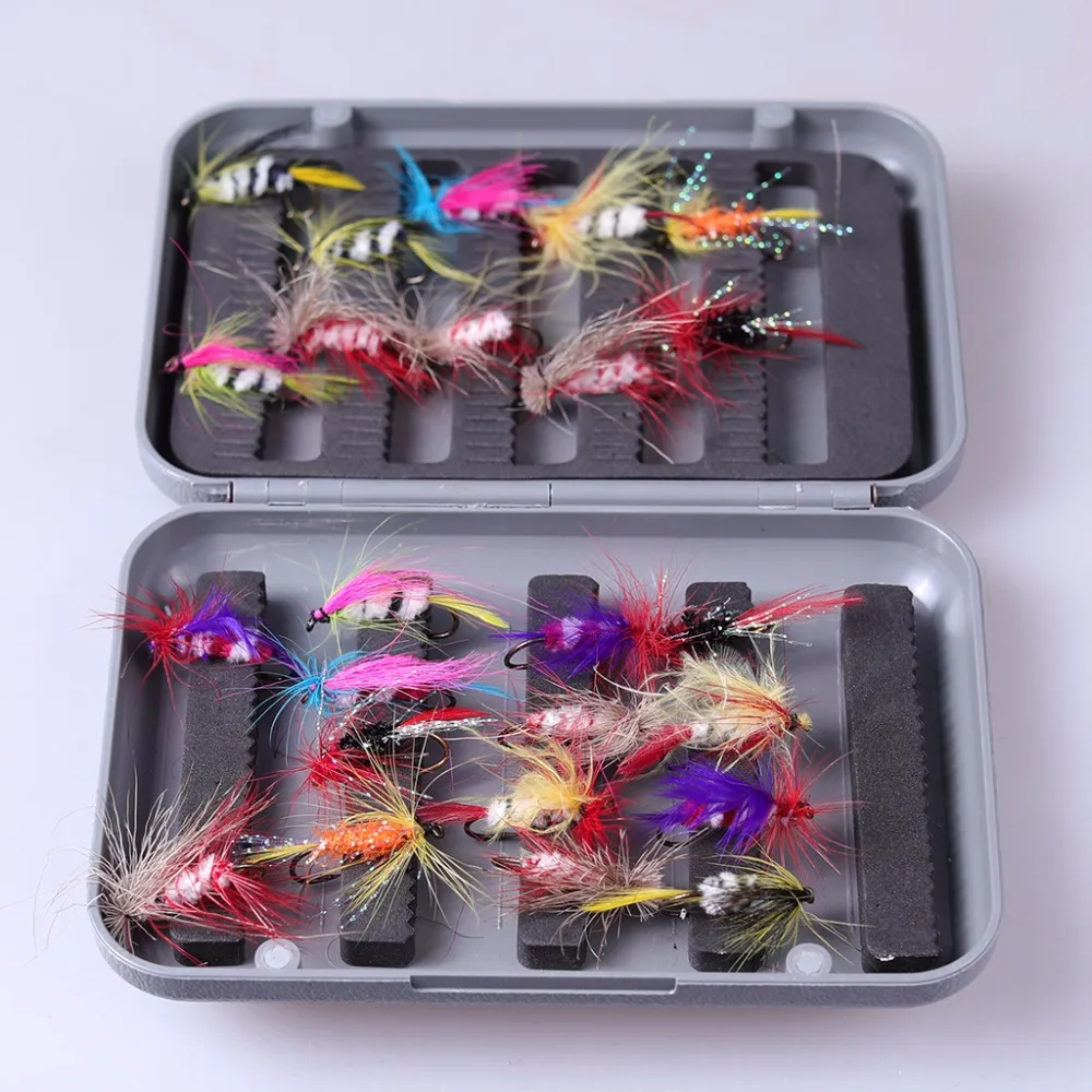 24pcs Fishing Lure Butter fly Insects different Style Trout Single Dry