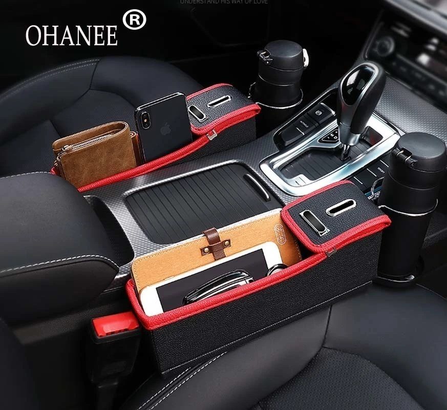 USA Car Seat Crevice Box Storage Cup Holder Organizer Auto Gap-Pocket Stowing