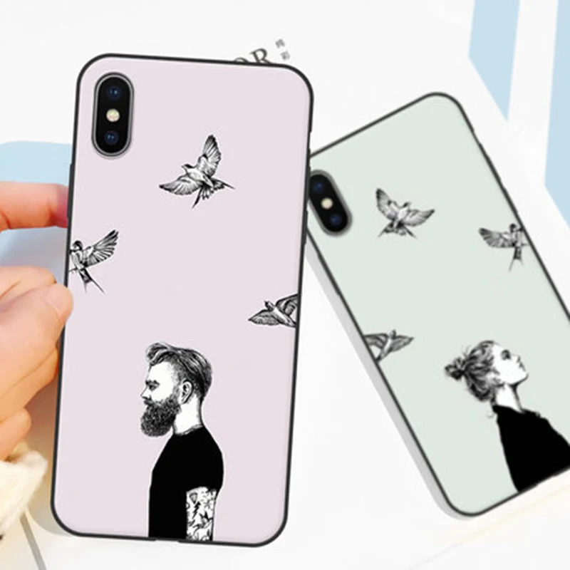 5 8 дюйма Чехол для iphone XS мягкий чехол телефона с мультипликационным принтом iphoneXS