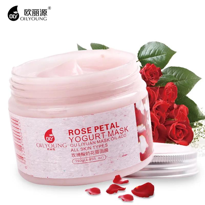 Rose Petal Yogurt Face Mask Whitening Moisturizing Anti Aging Acne