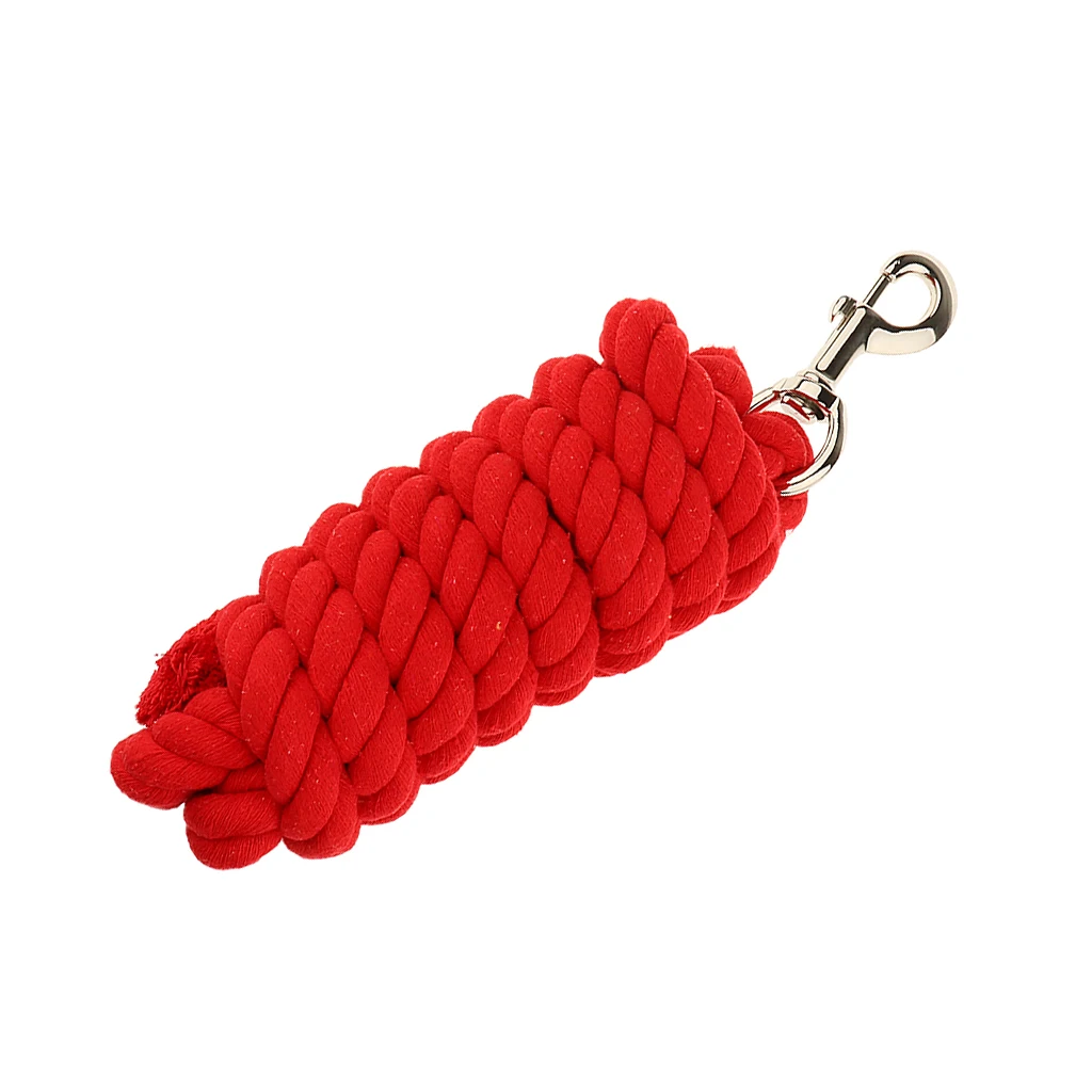 Perfeclan  Premium Horse Lead Ropes Cotton Weave Rein Halters Braided Reins 2.5 m Extra Thick Rope 