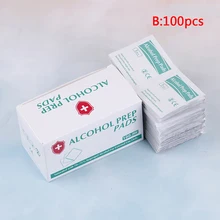 Спиртовая Подкачка влажные салфетки для антисептика уход за кожей Чистка ювелирных изделий мобильный телефон чистая Первая помощь домашний макияж 100 шт./лот