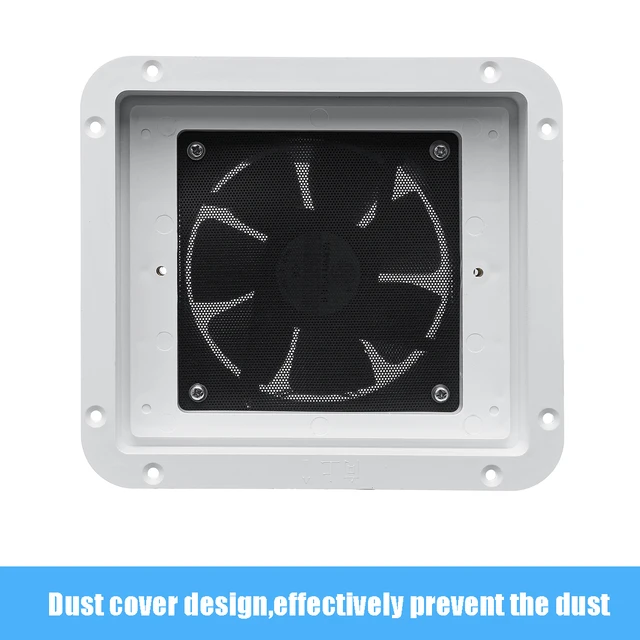 Drillpro 12V RV Trailer Caravan Side Air Vent Ventilation Blade Fan Blower Cooling 3 Types Two-Way One-Way Wind One-Way Mute
