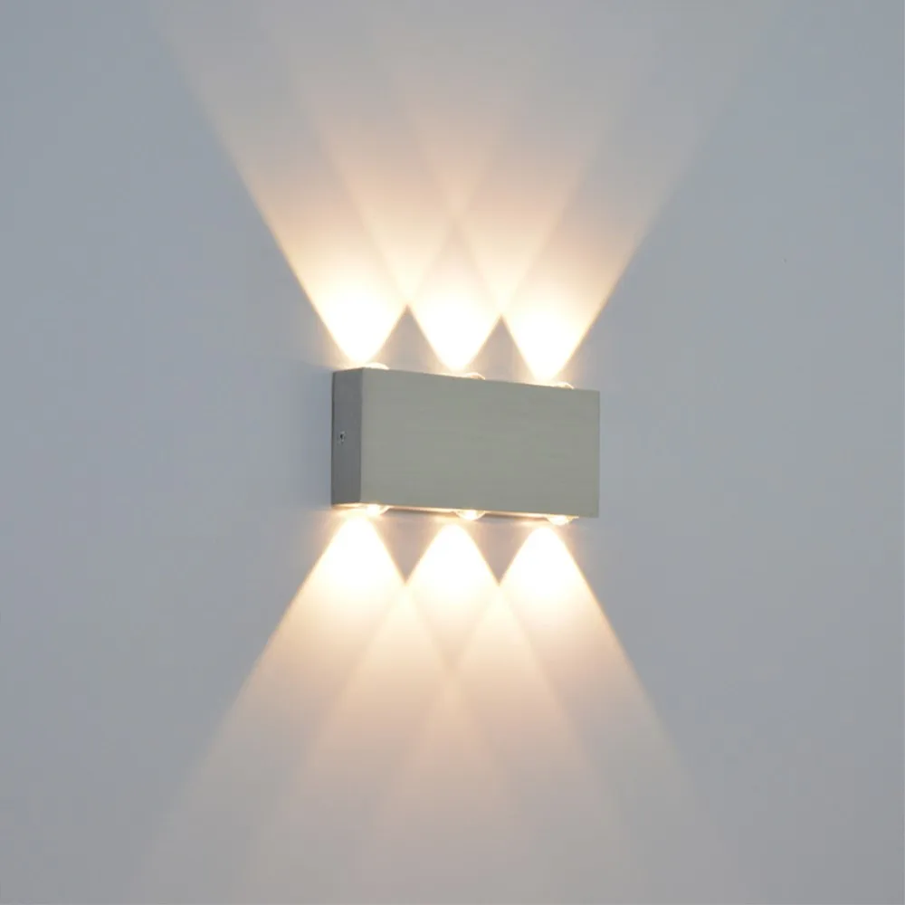 

LED Wall Lamp 6W Dimmable Lighting Aluminum Wall Mounted Lamp AC85-265V Indoor Decoration LED Wall Light