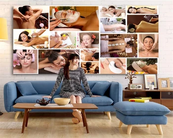 

beibehang 3 d wallpaper for walls Custom stickers wallpaper health beauty image picture tooling wall wallpapers for living room