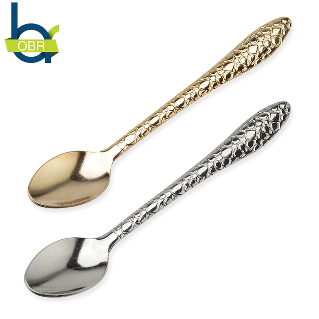 Special Price OBR 2PCS/Set Stainless Steel Dessert Spoon Fish Scale Patterns Gold Silver Dinnerware Spoon Coffee Tea Cakes Mixing Stirring Special Price OBR 2PCS/Set Stainless Steel Dessert Spoon Fish Scale Patterns Gold Silver Dinnerware Spoon Coffee Tea Cakes Mixing Stirring
