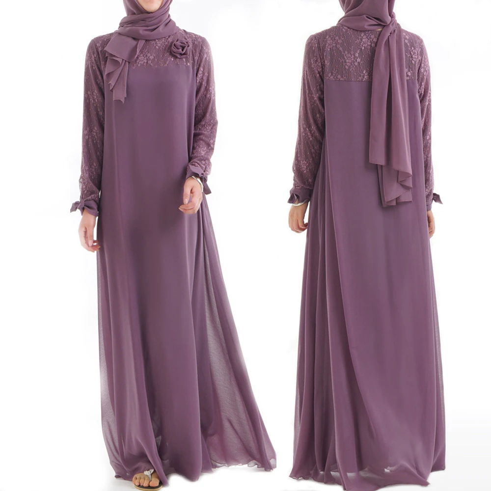 Модное мусульманское платье Abaya мусульманская одежда для женщин Малайзия Jilbab
