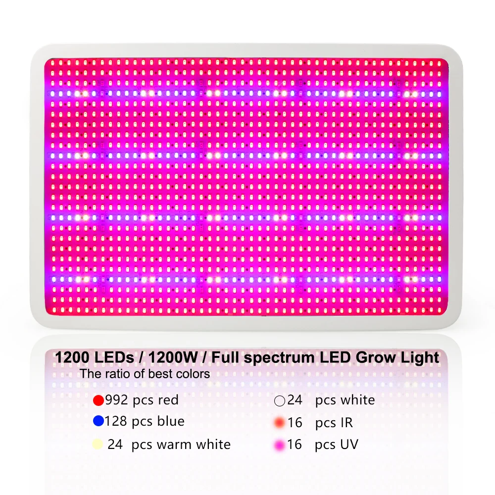 Полный спектр растительный свет 1200 Вт светодиодный растительный свет для внутреннего коробка для растений Палатка Лампа для растений