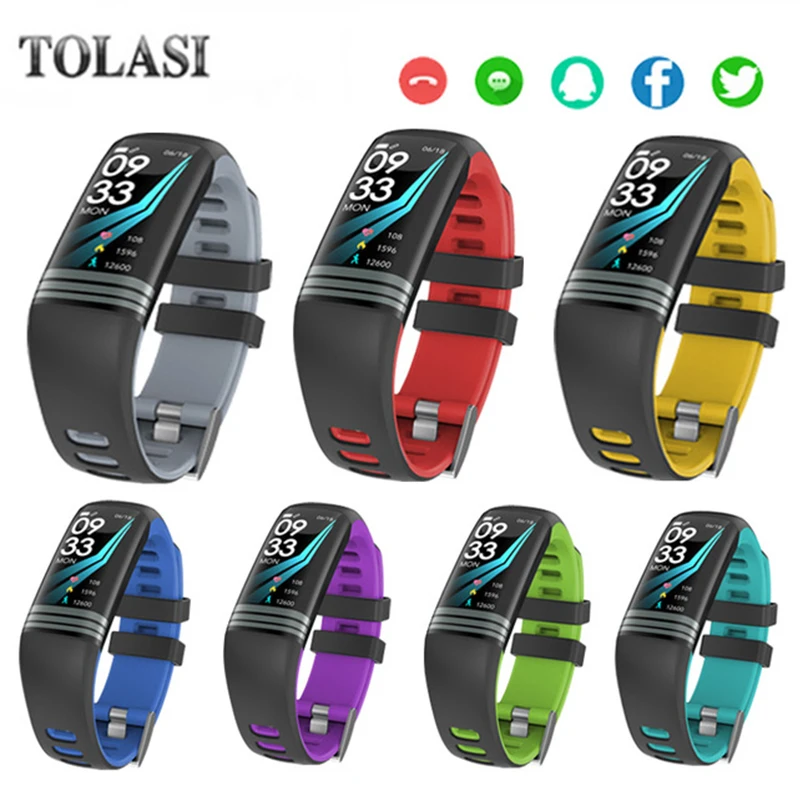 

Smart Wristband Heart Rate Monitor IP67 Sport Fitness Bracelet Tracker Smart Bluetooth band For Android IOS PK miband 2 ID107