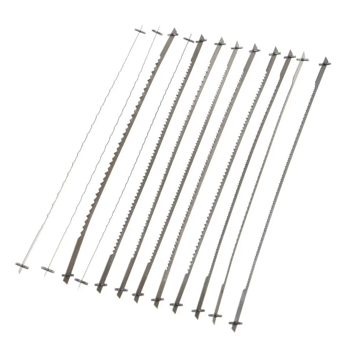 12x Pinned Scroll Saw Blades Woodworking Power Tools Accessories 127mm Black