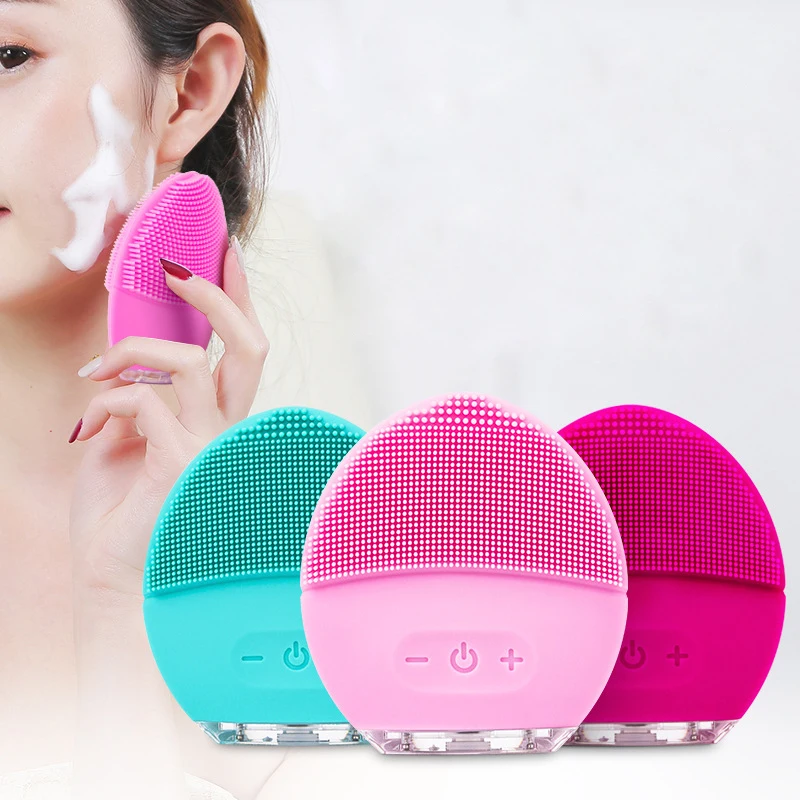 

New Vibration Skin Remove Blackhead Pore Cleanser Ultrasonic Electric Facial Cleansing Brush Waterproof Silicone Face Massager