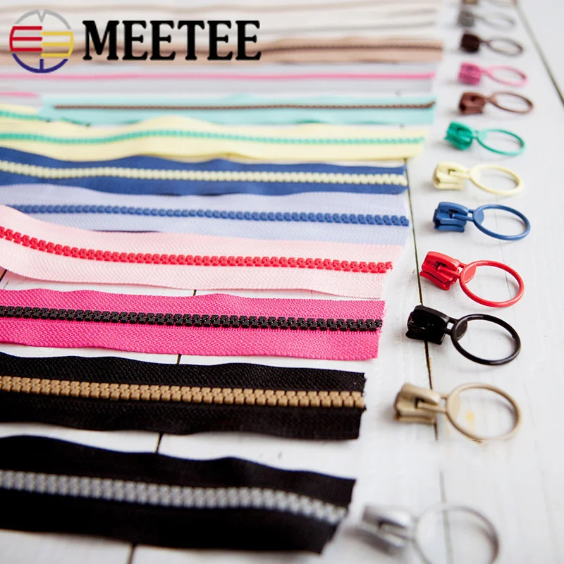 5 ярдов Meetee 5# слайдер из смолы на застежке-молнии для сумок DIY кошелек куртки пальто палатка портной швейные инструменты Лоскутные аксессуары