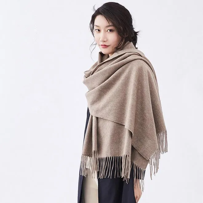 Naizaiga, шерсть, однотонный,, зимний модный теплый шарф, 31 цвет на выбор, теплая плотная шаль, QYR111