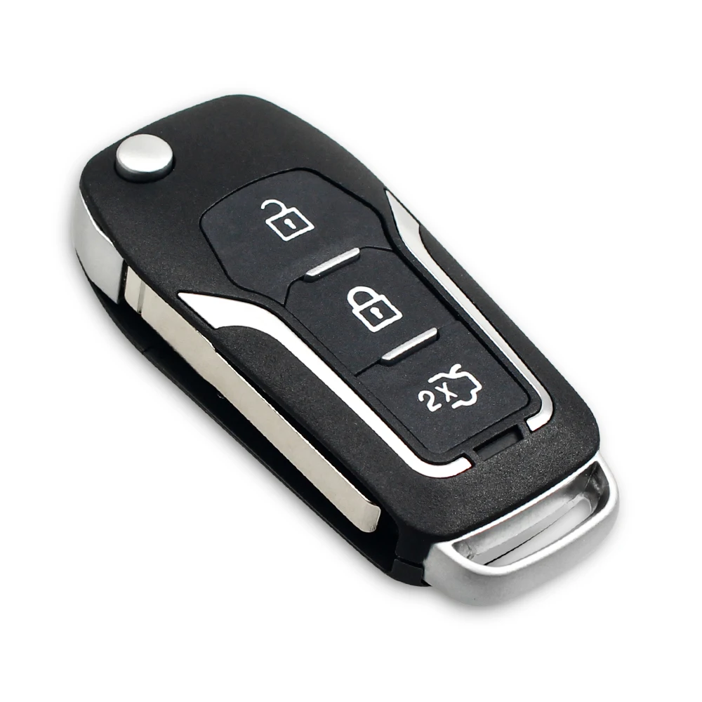 KEYYOU модифицированный флип-ключ складной корпус автомобильного ключа дистанционного управления для Ford Focus 3 Fiesta mondeo c max смарт-чехол для ключей Fob 3 кнопки