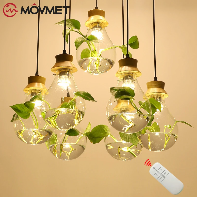 

Pendant Light Ring Green Plant Hanging Lamp Retro Industrial Wind Creative Personality Clothing Shop Cafe Restaurant