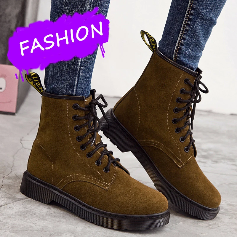 Nice Autumn Winter Boots For Women Boots Genuine Leather Fashion Ankle Boots Motorcycle Boots