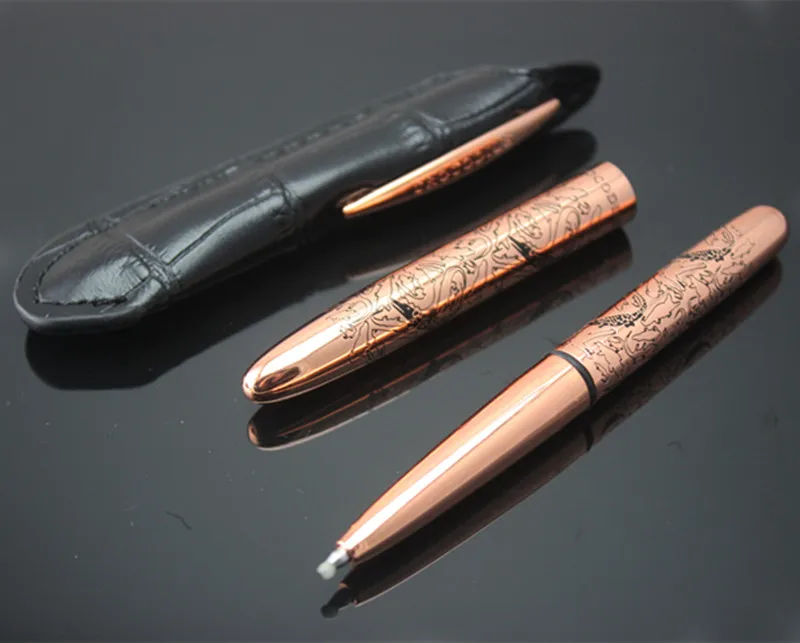 6 цветов Мини крокодил 9 см Красивая шариковая ручка с уникальным дизайном бизнес офисные принадлежности бренд пишущая карманная ручка+ чехол для ручки - Цвет: D