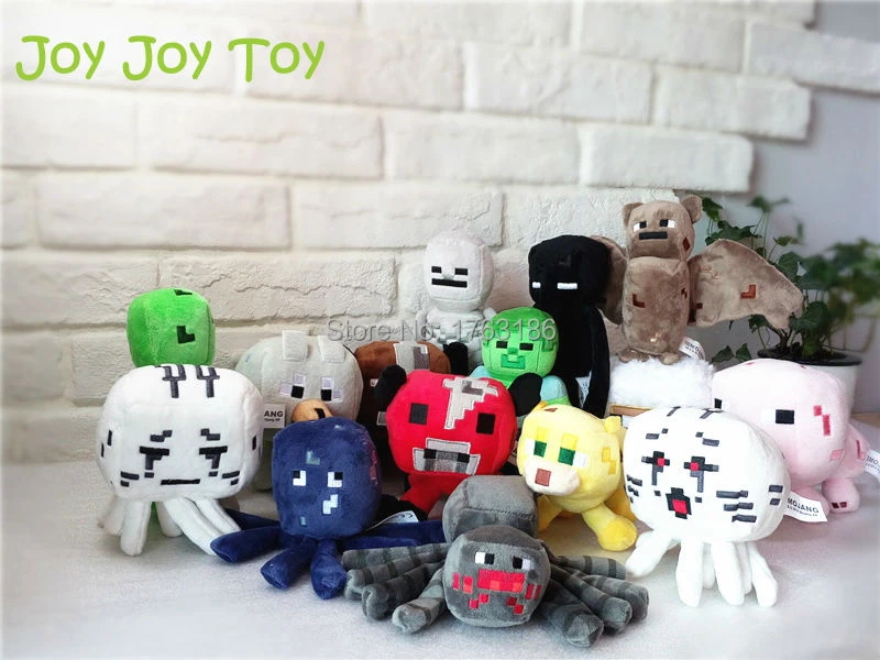 15 Styles My World Minecraft Creeper Enderman Skeleton Zombie Ghost Doll Wolf Animals Sheep Spider Stuffed Plush Toys Toy Eye Sheep Partssheep Stress Toy Aliexpress