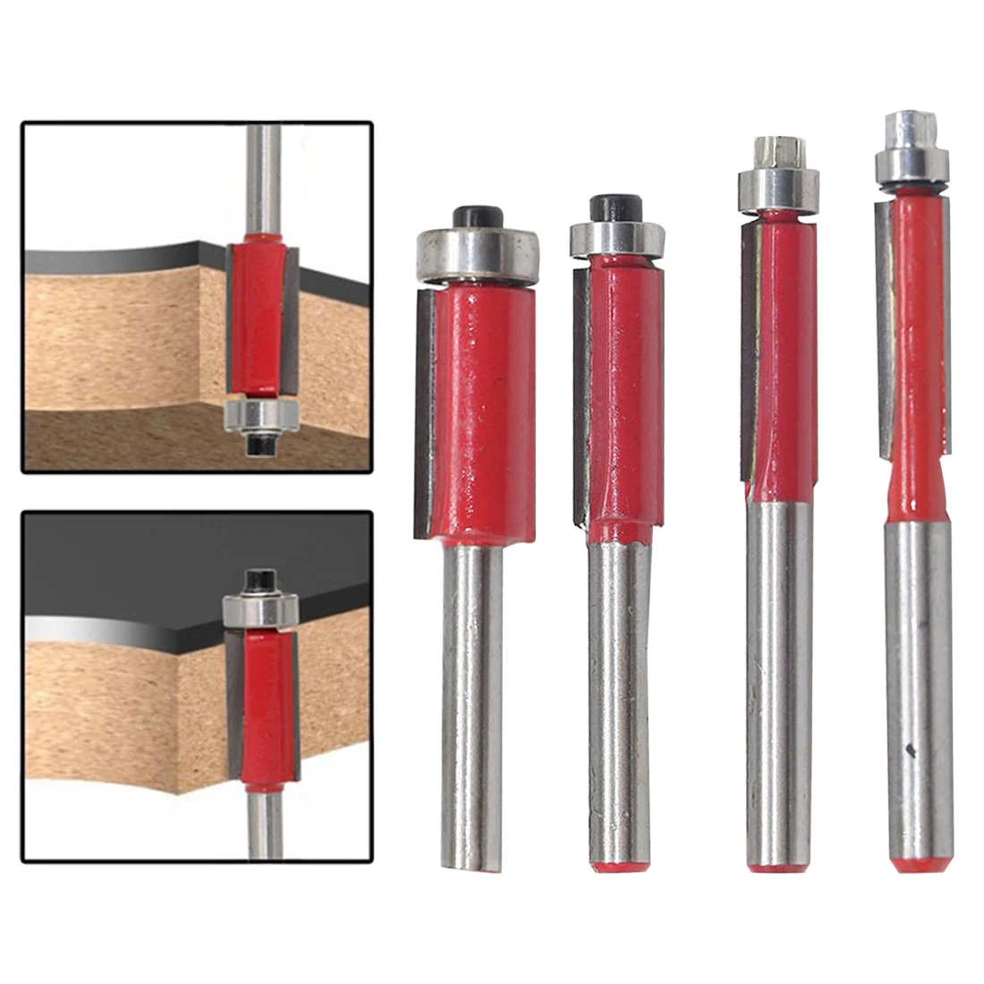 3" Long Straight Shank Flush Trim Router Cutter Bit Wood Milling 5/16" Shank 3" Long Straight Shank Flush Trim Router Cutter Bit Wood Milling 5/16" Shank