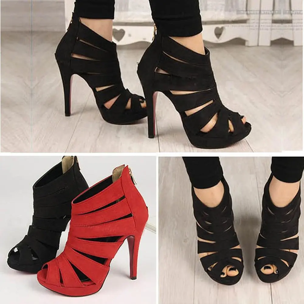 red bottom platform shoes