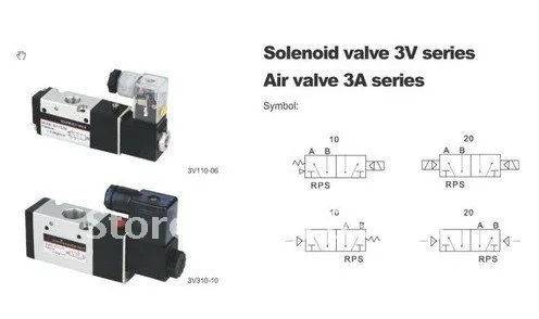 1x 3V320-10 AC220V 3 порта 2Pos 3/8 &quotBSPT соленоидный воздушный клапан с двойной катушкой