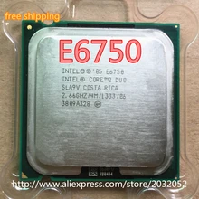 Для Intel Core 2 Duo e6750 E6750 процессор 2,66 ГГц двухъядерный процессор SLA9V LGA 775(рабочий