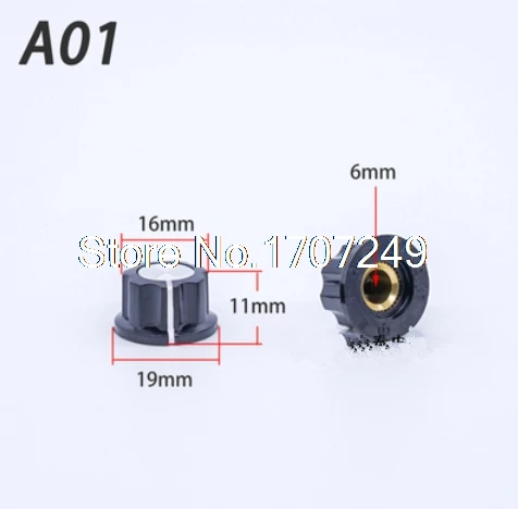 10 шт. MF-A01/A02/A03/A04/A05 управление с помощью потенциометра Ручки топ покрытие под затемненное серебро ручка для потенциометра/шапка 6 мм Внутреннее отверстие - Цвет: MF-A01