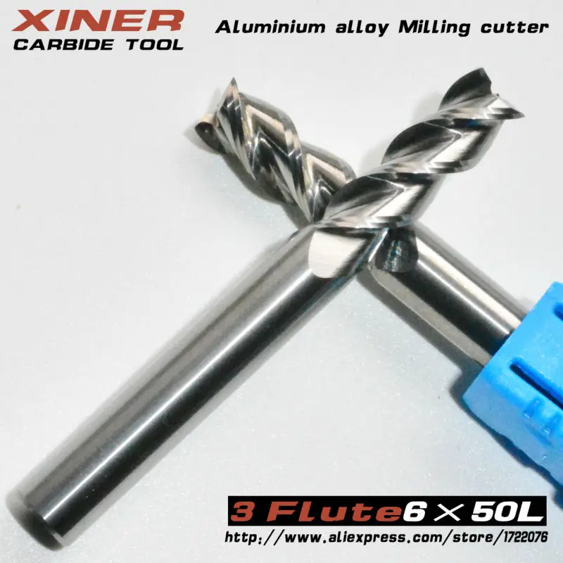 6mm*50L,5pcs,Freeshipping,CNC machine cutter,solid carbide end mill