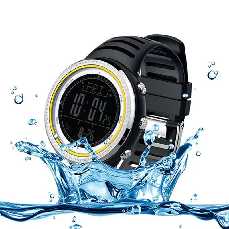 

Men Digital Sports Watch Running Climbing Thermometer Weather Forecast Countdown Timer Stopwatch Watch Mens Clock