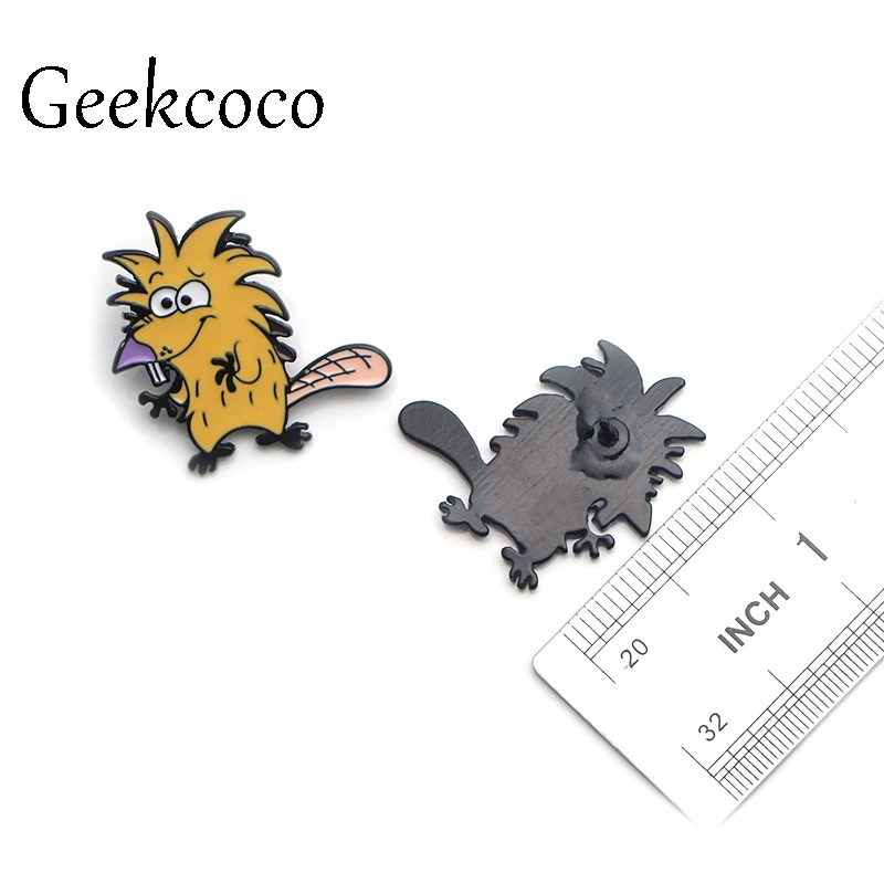 Angry Beaver Enamel Pins for clothes metal Gift Jewelry para bag shirt hat backpack insignia Brooches Badges for men J0056