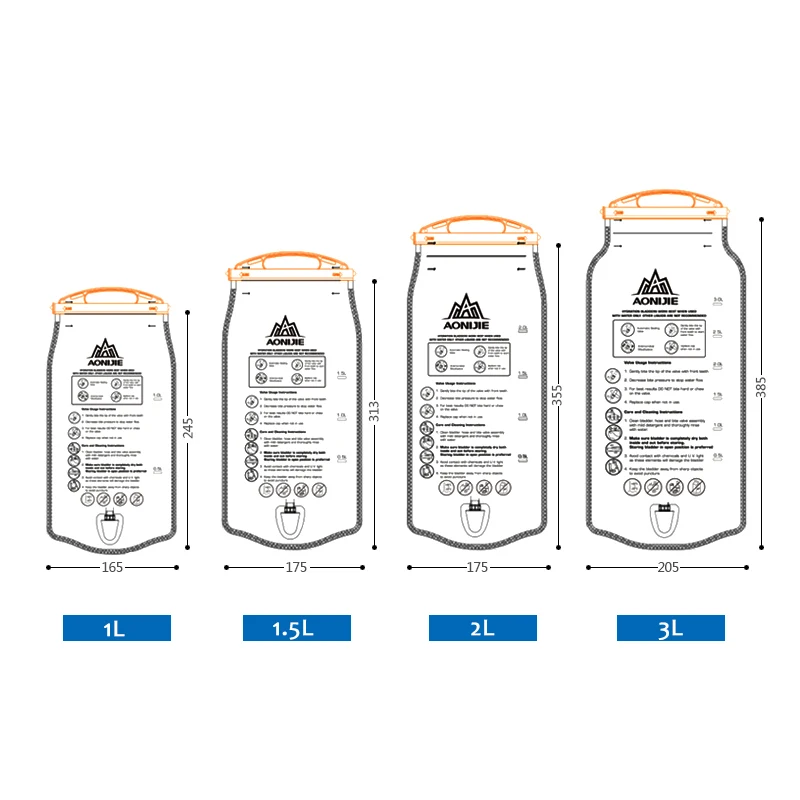 AONIJIE SD12 резервуар для воды, водный Пузырь, гидратационный пакет, сумка для хранения, 1L, 1.5L, 2L, 3L, для бега, Велоспорт, гидратационный жилет, рюкзак
