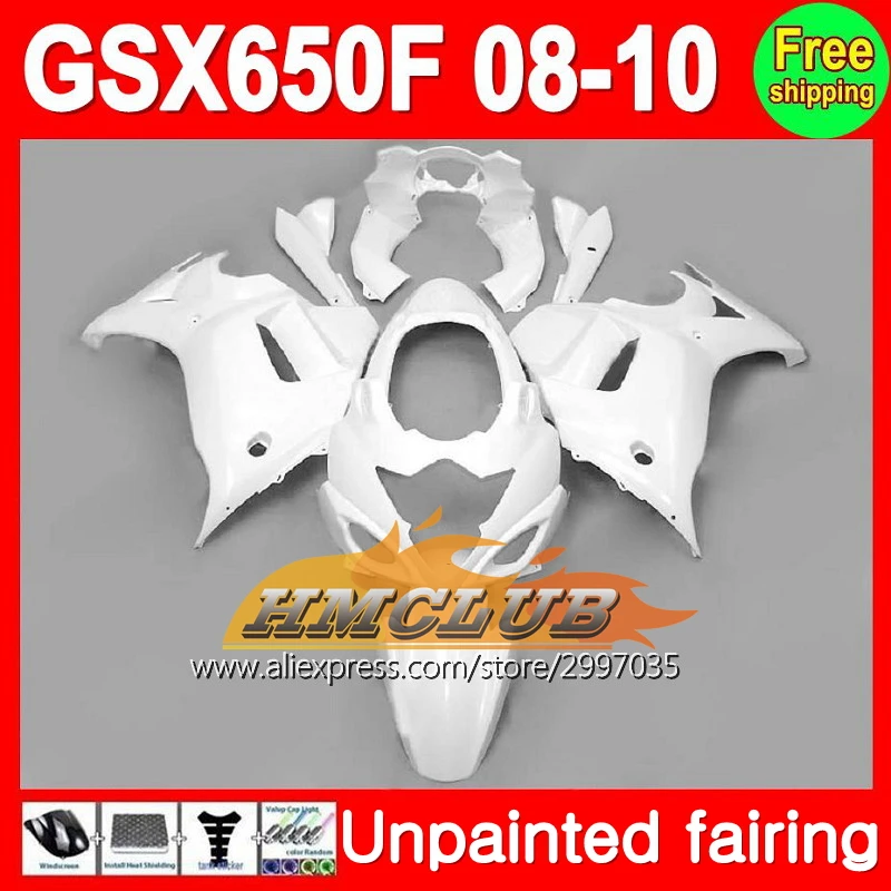 Неокрашенный полный комплект обтекателей для корпуса SUZUKI GSX650F 2008 2010 GSX 650F GSXF650 GSXF
