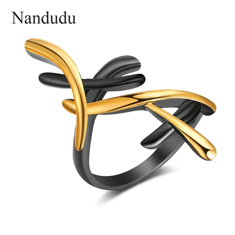 Nandudu пистолет Золото Цвет металлик ожерелье серьги себе крест набор украшений для женщин в стиле панк кольца женский подарок для вечеринки