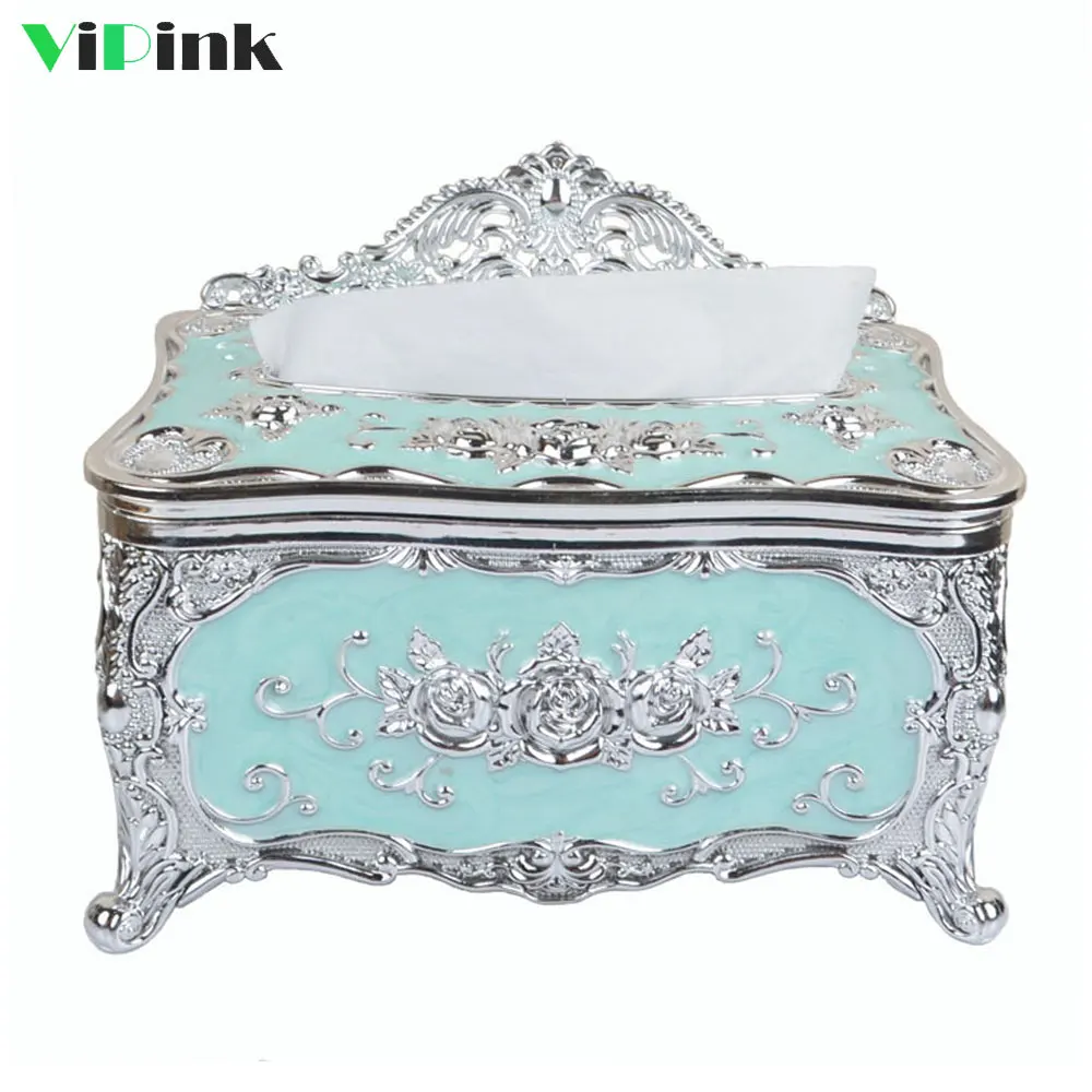 

European Style Acrylic Crown Tissue Box Holder Home Tissue Container Towel Napkin Tissue Storage Case for Office Home Decoration