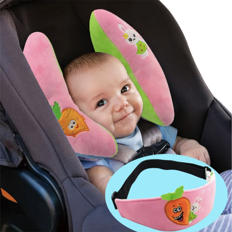 Newborns Neck Protection Pillow with Eye Shad Adjustable for Baby Car