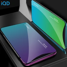 IQD чехол для OPPO Find X R17 F11 Pro Чехол из закаленного стекла градиентный Мягкий ТПУ бампер для Oppo R19 R15X защитный чехол для телефона