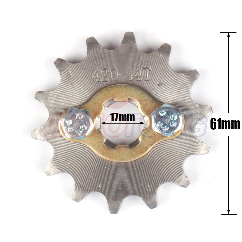 420 10-19 10T 11T 19 зуб 17 мм передние звездочки двигателя для 50cc 70cc 90cc 110cc скутер мотоцикл велосипед ATV Quad Go Kart мопед