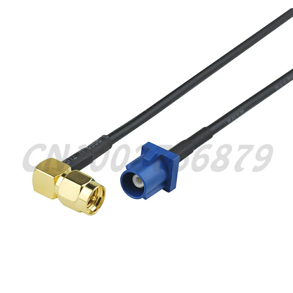 

80cm RF Fakra "C" male Plug Straight to SMA male Plug Right Angle Pigtail Jumper Cable RG174 for GPS antenna