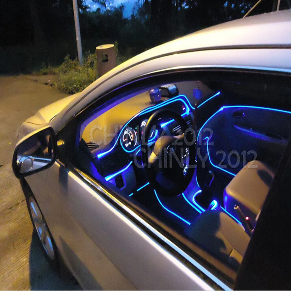 4.0mm Side Glow PMMA Fiber Optic Cable 5meters led lights for cars