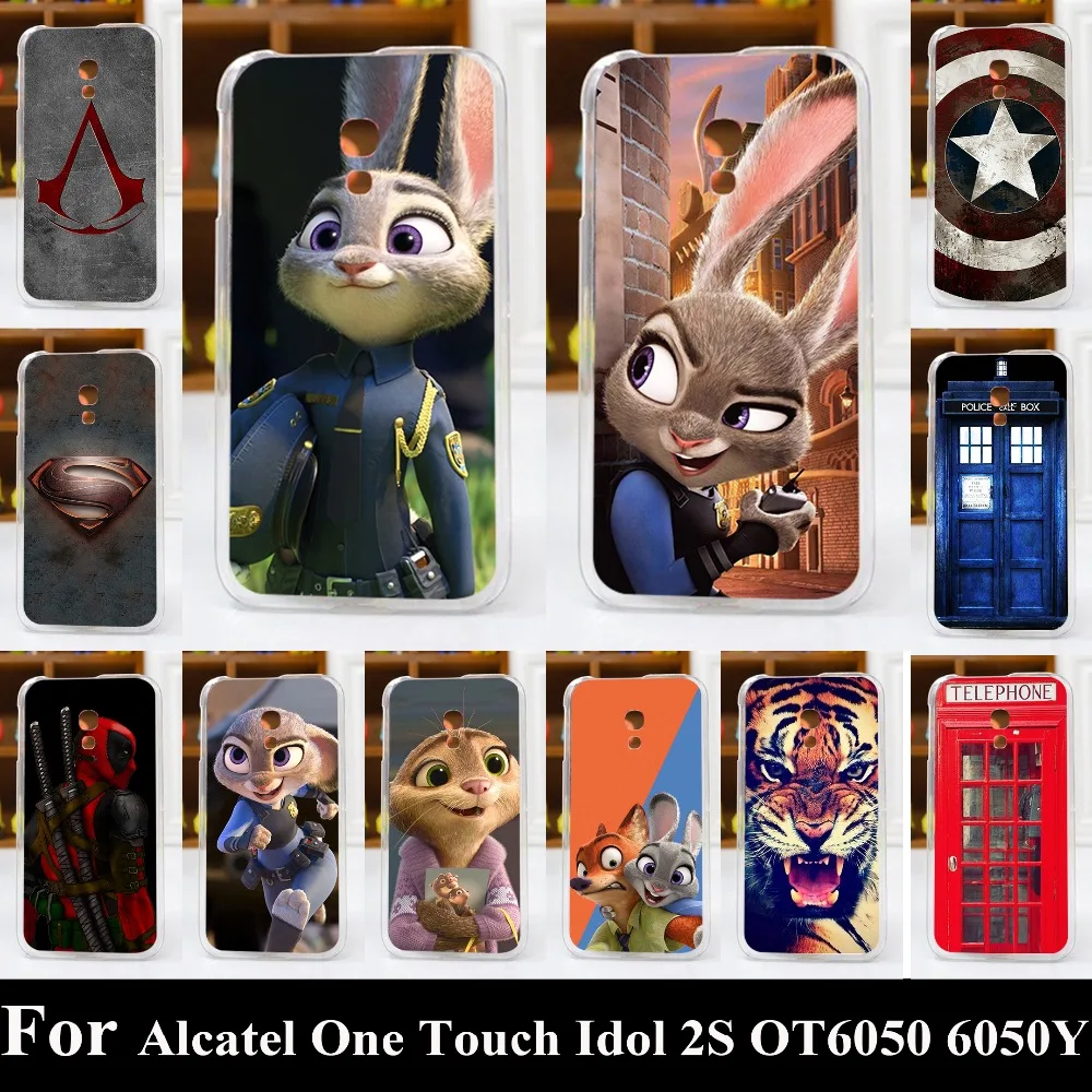 

For Alcatel One Touch Idol 2S OT6050 6050Y High Quality Transpatent Hard Plastic Color Paint Case Mobile Phone Cover Case