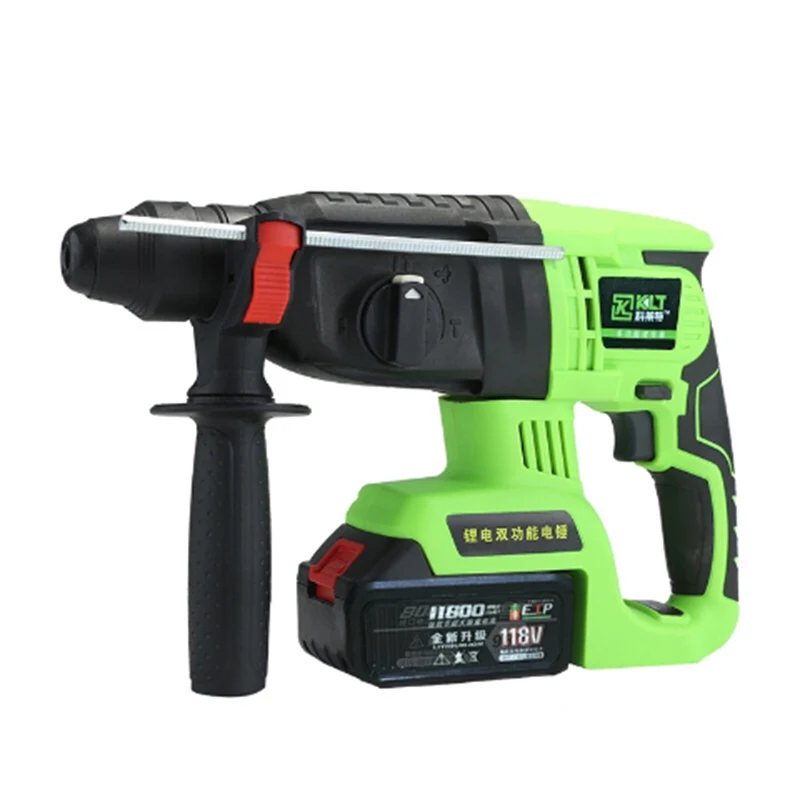 

118V Cordless radio hammer lithium battery light multi-function electric drill concrete high-power electric hammer drill