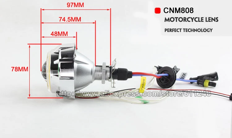 CNM808 2 0 дюймов 35 Вт автомобиль и мотоцикл H1 H4 H7 Биксенон HID проектор Объектив